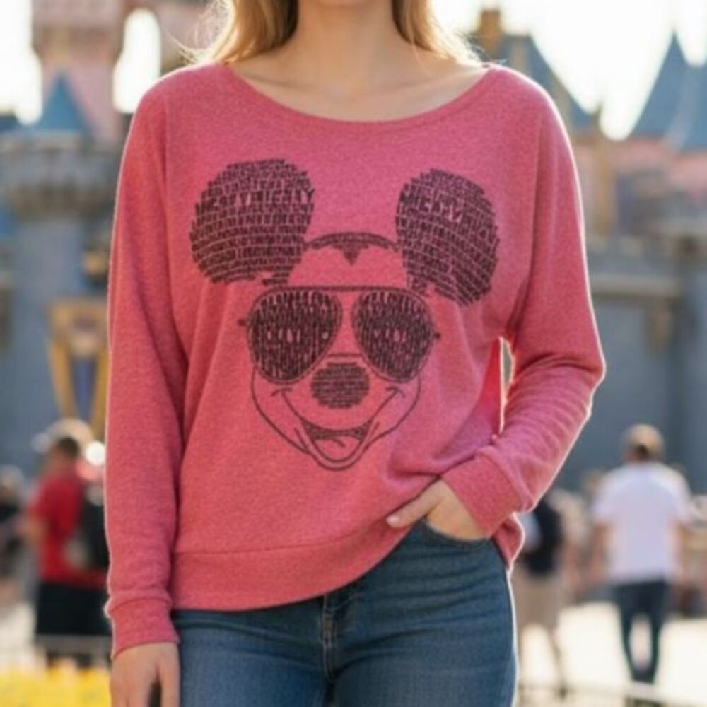 Retro Disney Mickey Mouse Love Shades long sleeve shirt burnout vintage